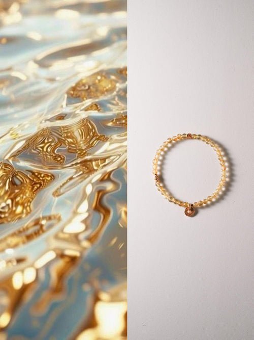Chinoiserie Golden Rutilated Quartz Bracelet,Lumivault.