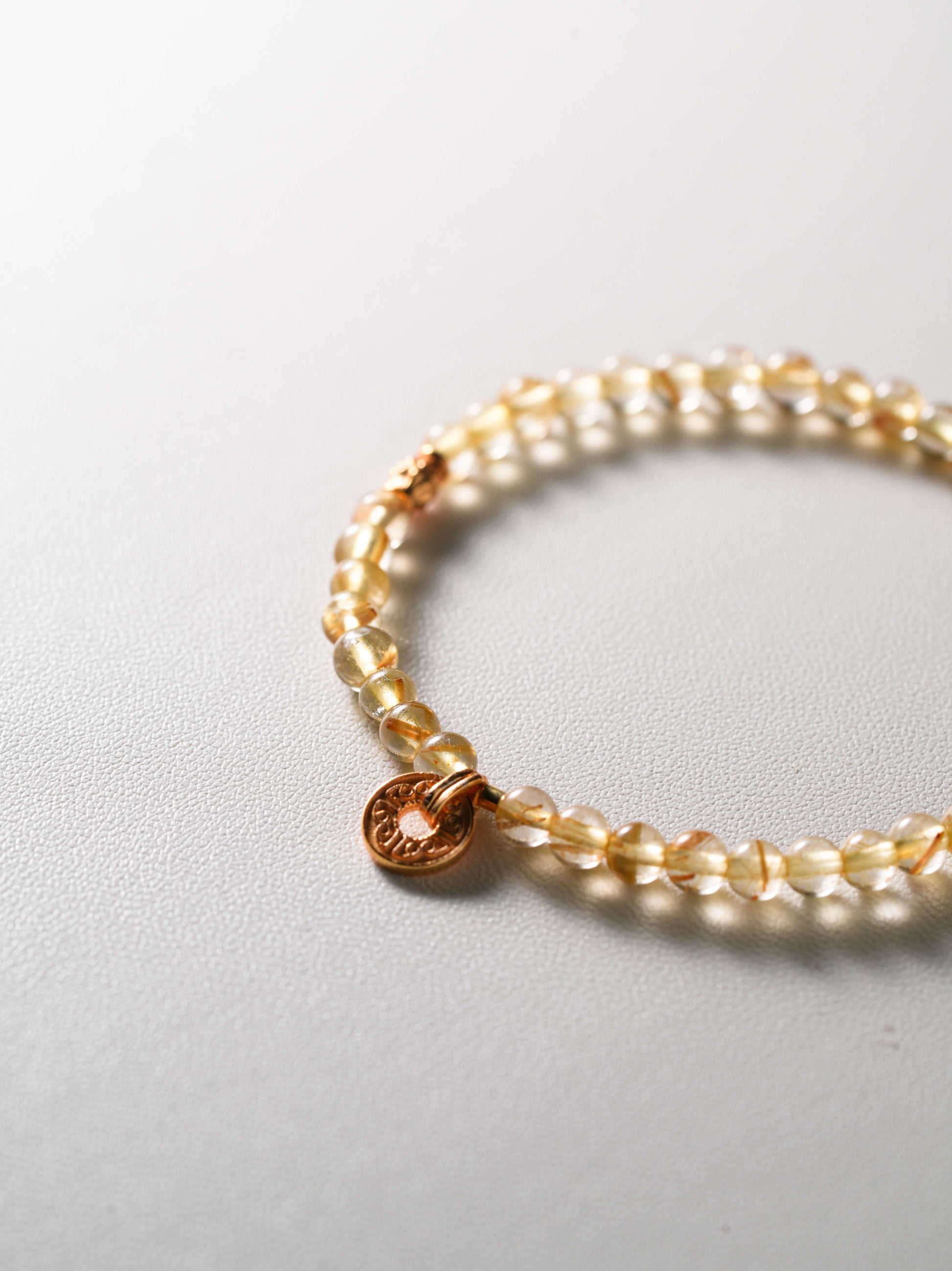 Chinoiserie Golden Rutilated Quartz Bracelet - Lumivault