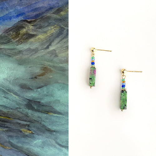 Chinoiserie Green Hanfu Earrings,Lumivault.