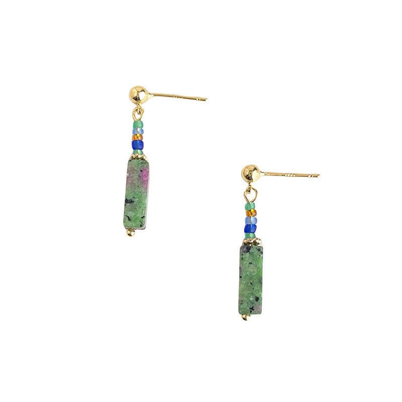 Chinoiserie Green Hanfu Earrings - Lumivault