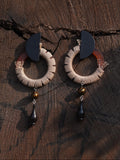 Chinoiserie Lacquer Bailey's Vase Earrings,Lumivault.