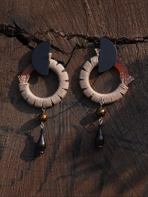 Chinoiserie Lacquer Bailey's Vase Earrings,Lumivault.