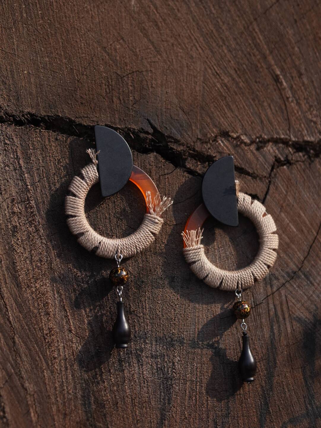 Chinoiserie Lacquer Bailey's Vase Earrings,Lumivault.
