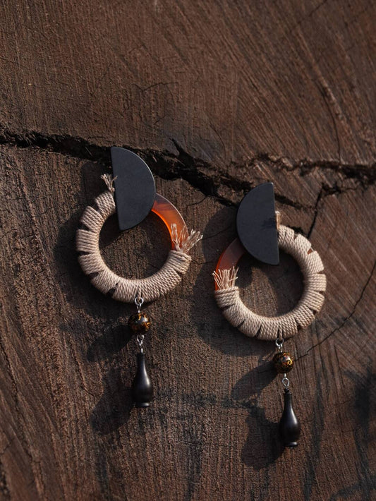 Chinoiserie Lacquer Bailey's Vase Earrings - Lumivault