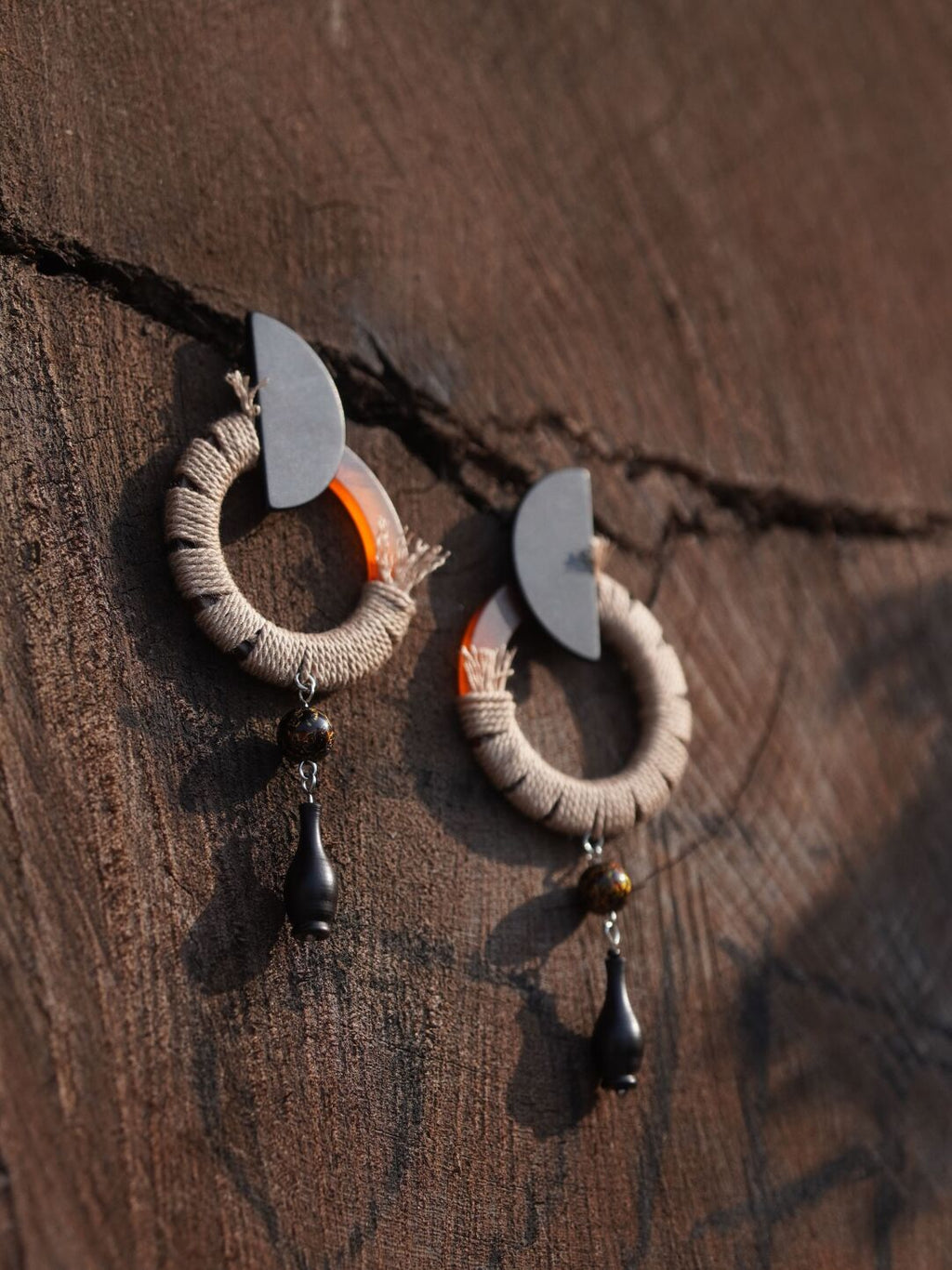 Chinoiserie Lacquer Bailey's Vase Earrings,Lumivault.