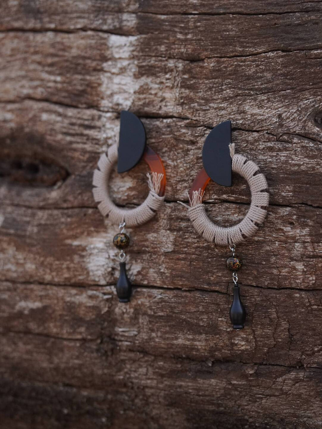 Chinoiserie Lacquer Bailey's Vase Earrings,Lumivault.