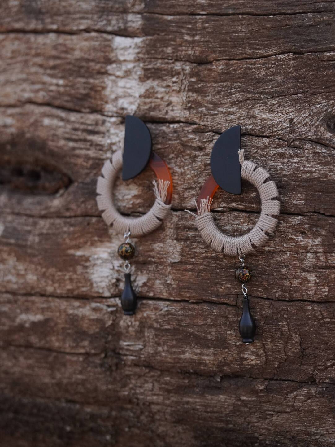 Chinoiserie Lacquer Bailey's Vase Earrings,Lumivault.
