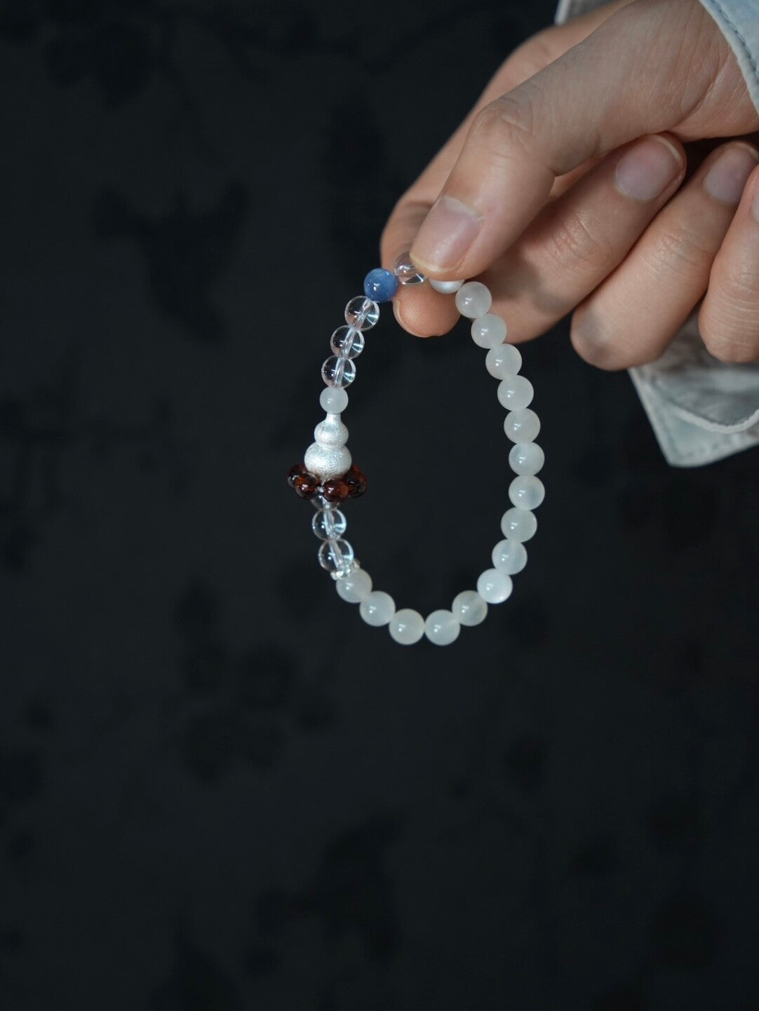 Chinoiserie Moonlight Beaded Bracelet,Lumivault.
