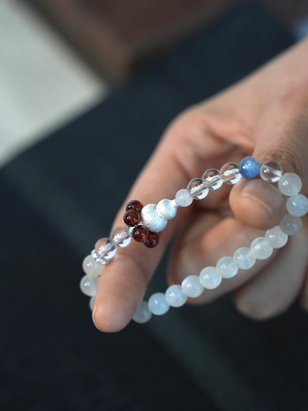 Chinoiserie Moonlight Beaded Bracelet,Lumivault.