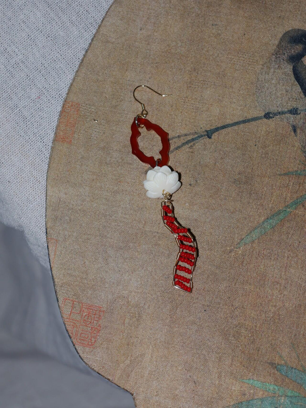 Chinoiserie Nezha Lotus Earrings,Lumivault.