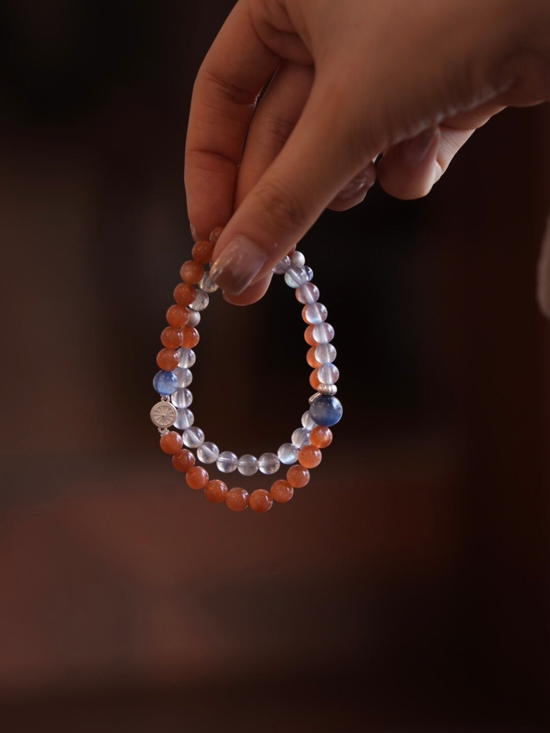 Chinoiserie Orange Sea Salt Bracelet,Lumivault.