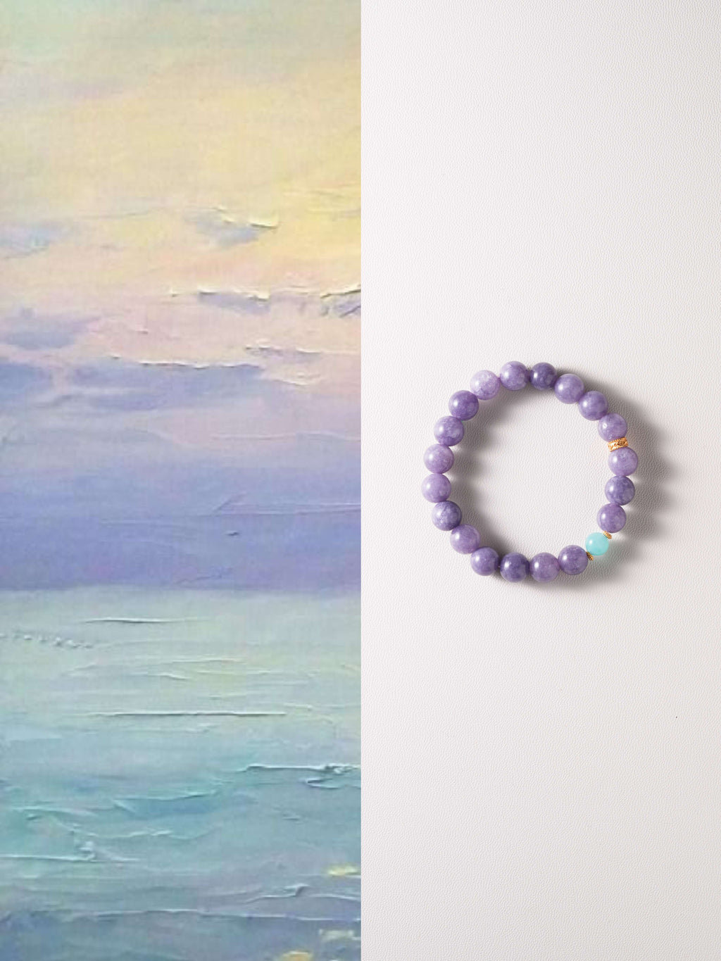 Chinoiserie Romantic Purple Bracelet,Lumivault.