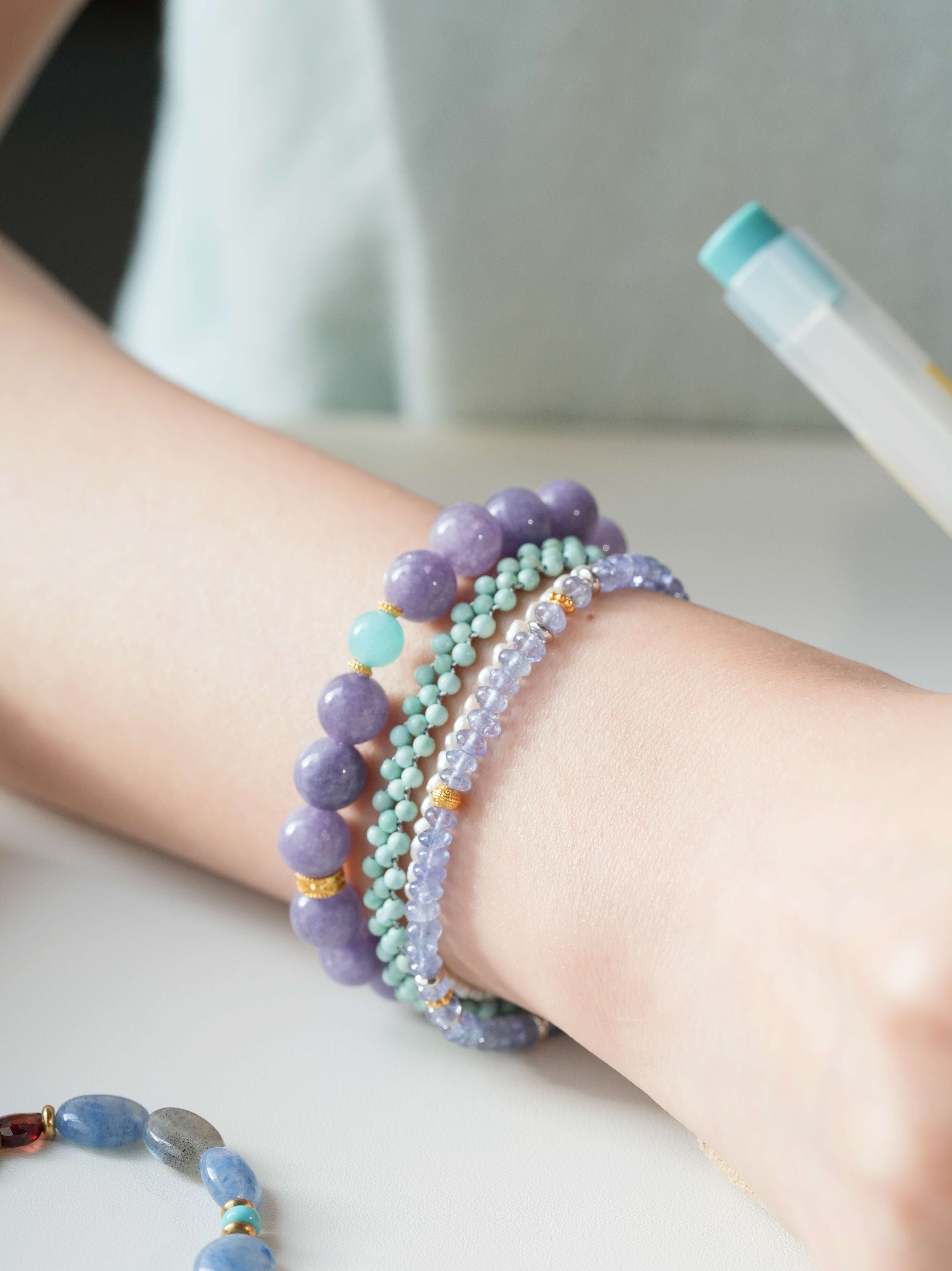 Chinoiserie Romantic Purple Bracelet,Lumivault.