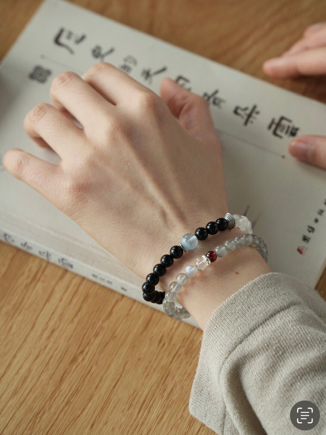 Chinoiserie Tidal Beaded Bracelet,Dual / 14-15cm,Lumivault.