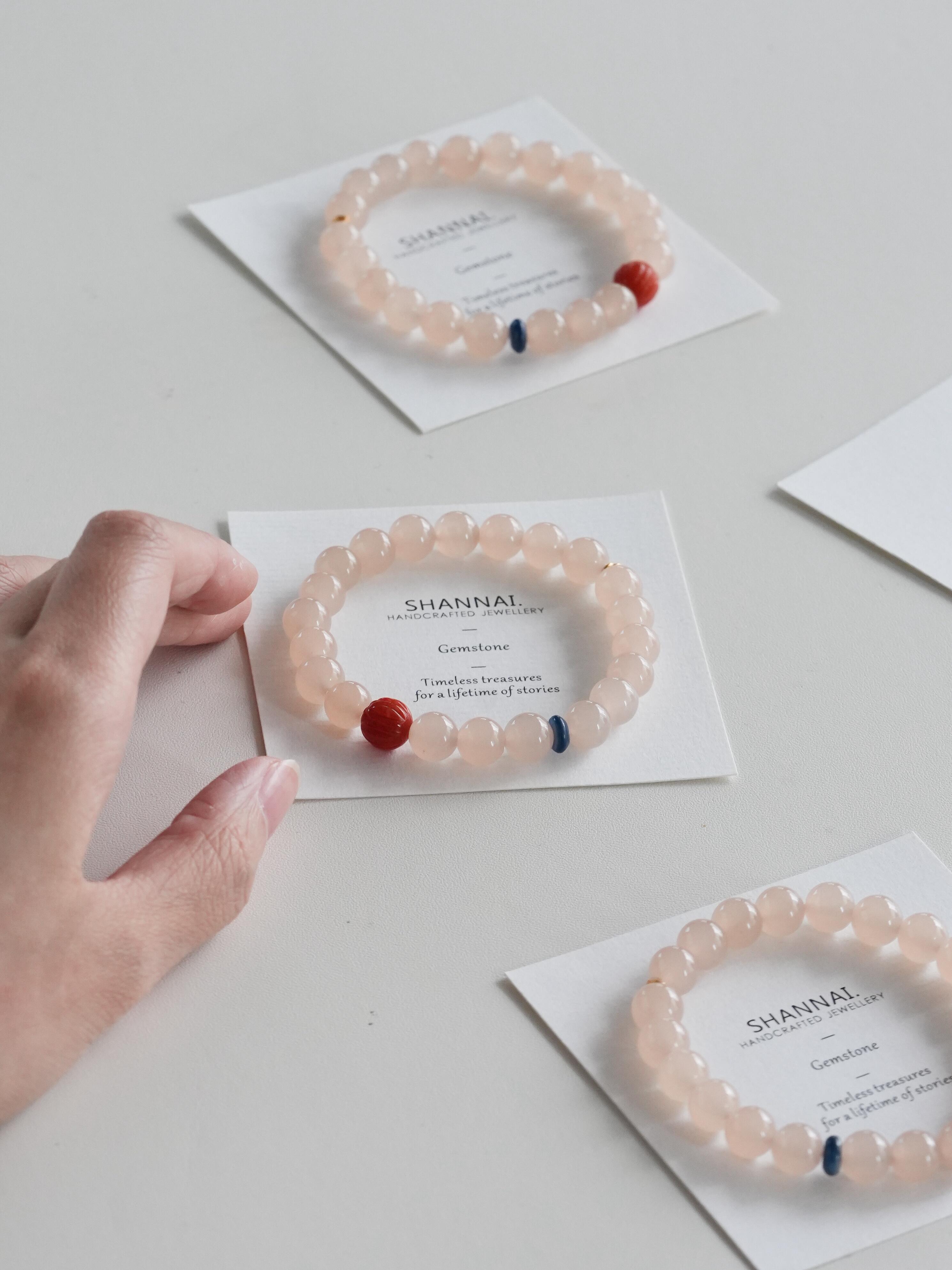 Chinoiserie  Vanilla South Red Agate Bracelet,Lumivault.