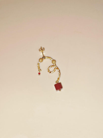 Chinoiserie Vine Natural Stone Earrings - Lumivault