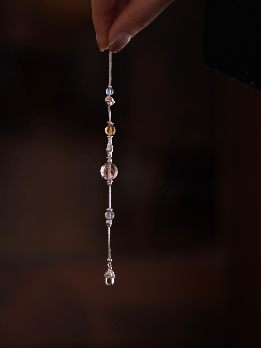 Chinoiserie Wishing Fountain Beaded Bracelet,Lumivault.