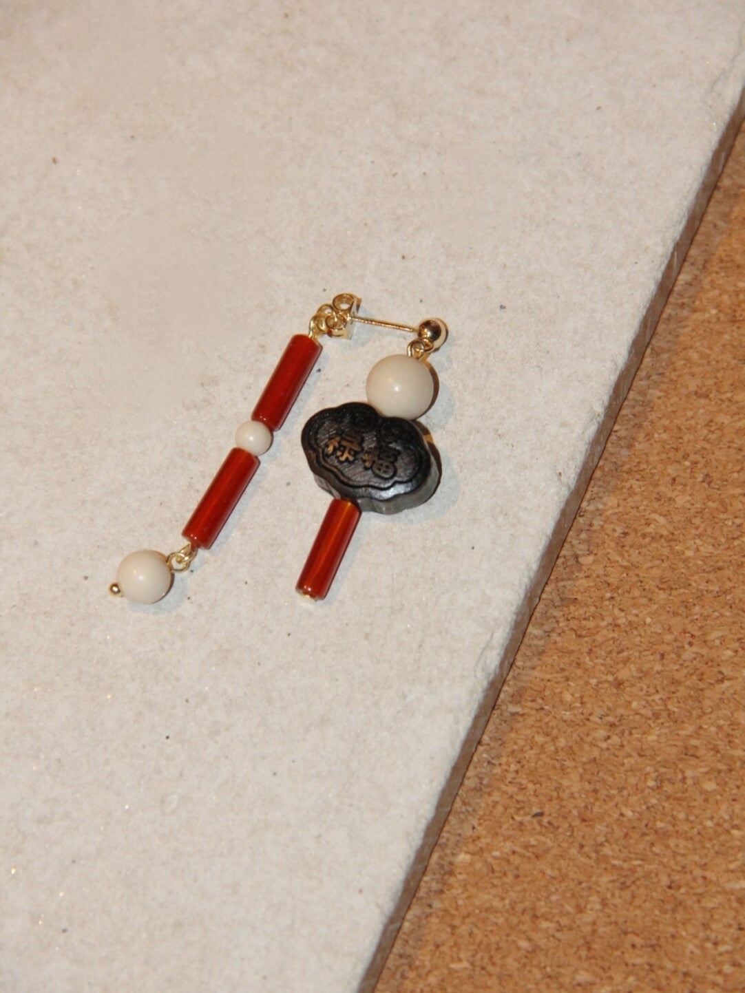Chinoiserie Auspicious Snow Harvest Earrings,Lumivault.