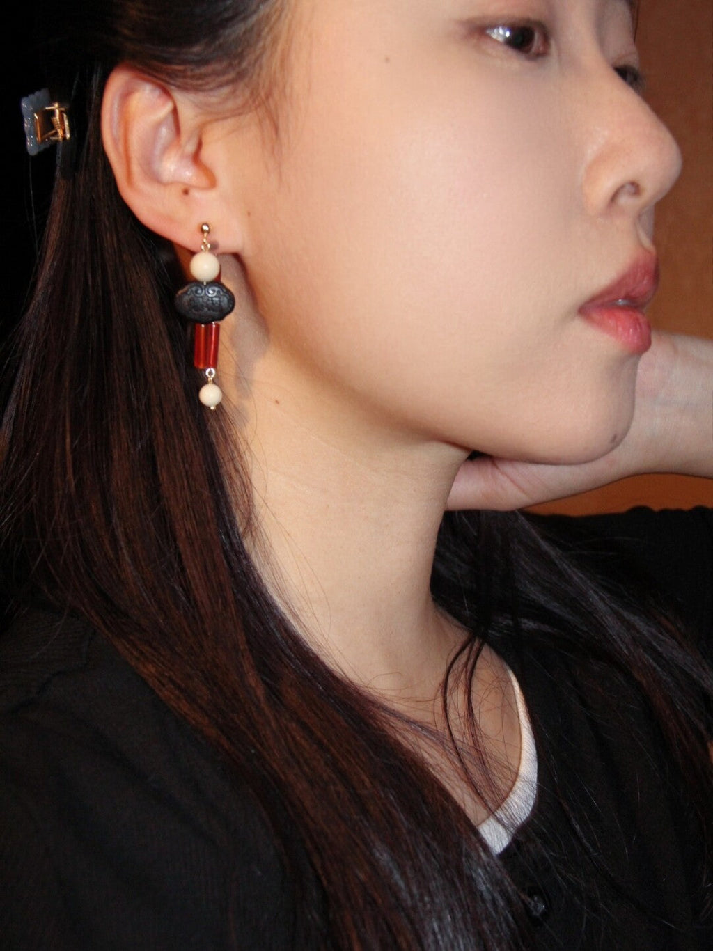 Chinoiserie Auspicious Snow Harvest Earrings,Lumivault.
