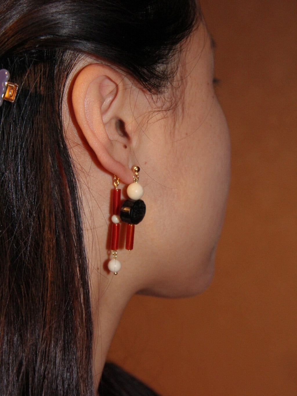 Chinoiserie Auspicious Snow Harvest Earrings,Lumivault.