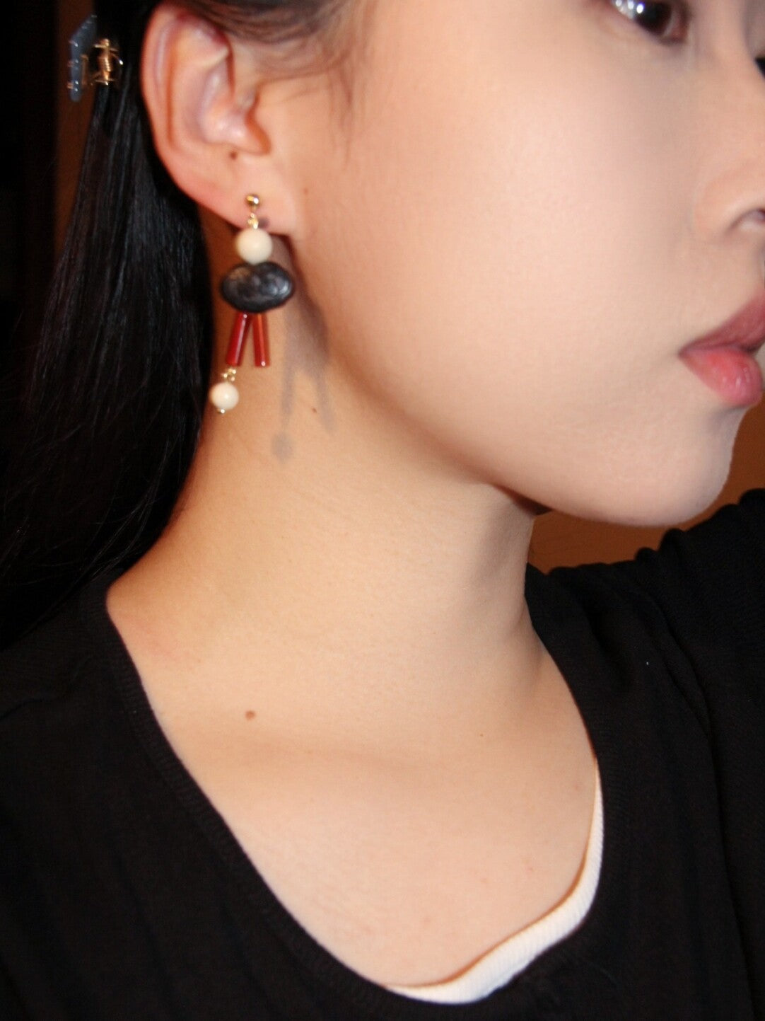 Chinoiserie Auspicious Snow Harvest Earrings,Lumivault.