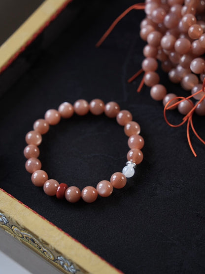 「Chinoiserie」Bright Spring  Sunstone Labradorite Bracelet - Lumivault