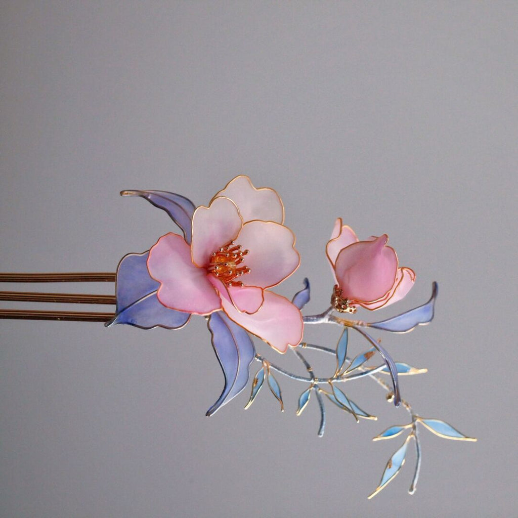 「Chinoiserie」Camellia Bamboo Hairpin,Lumivault.
