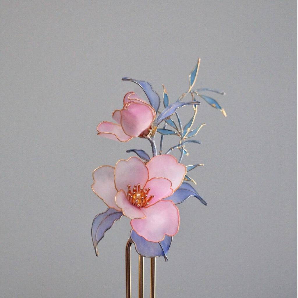 「Chinoiserie」Camellia Bamboo Hairpin,Lumivault.