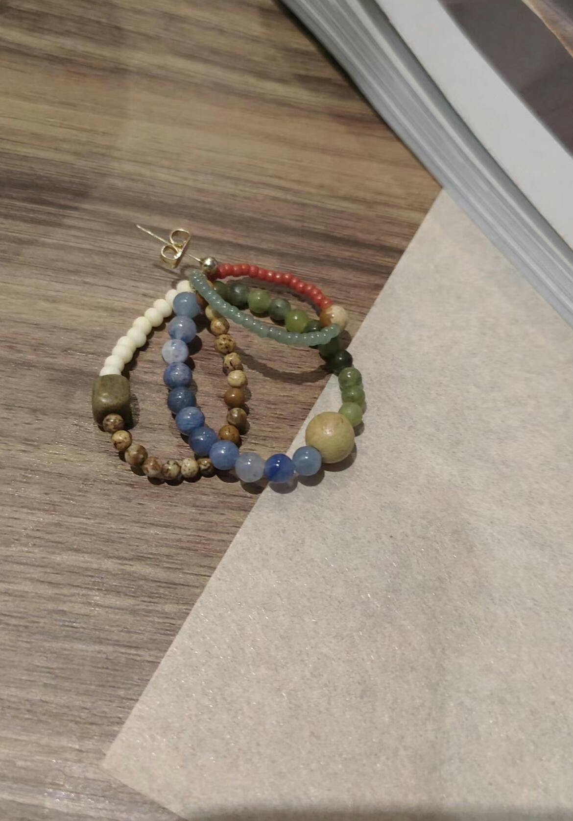 「Chinoiserie」Colored Glaze Rainbow Earrings - Lumivault