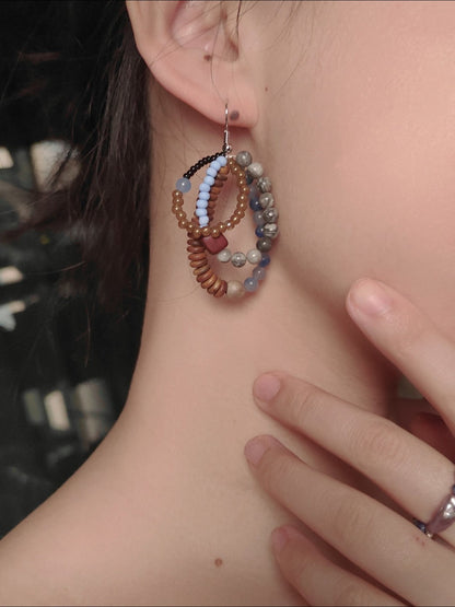 Chinoiserie Colored Glaze Rainbow Earrings