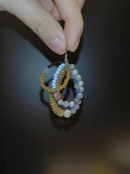 「Chinoiserie」Colored Glaze Rainbow Earrings - Lumivault