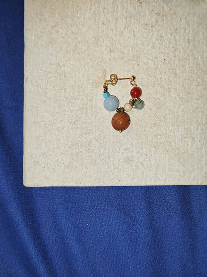 Chinoiserie Colorful Beaded Cluster Earrings - Lumivault