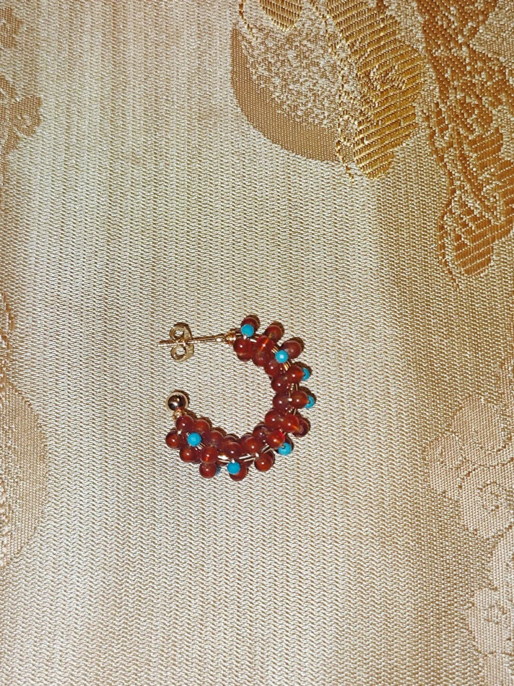 「Chinoiserie」Handmade Red Green Retro Earrings,Lumivault.