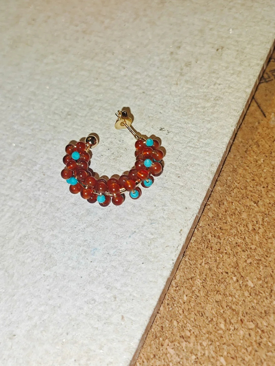 「Chinoiserie」Handmade Red Green Retro Earrings,Lumivault.