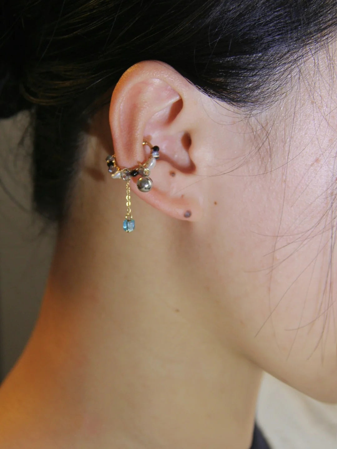 Chinoiserie MIYUKI Seed Beads Conch Clips - Lumivault