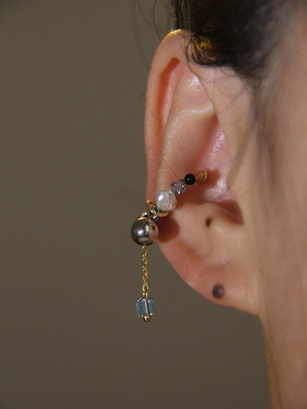 Chinoiserie MIYUKI Seed Beads Conch Clips,Lumivault.