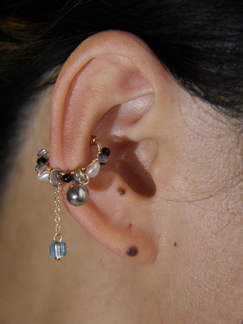Chinoiserie MIYUKI Seed Beads Conch Clips,Lumivault.