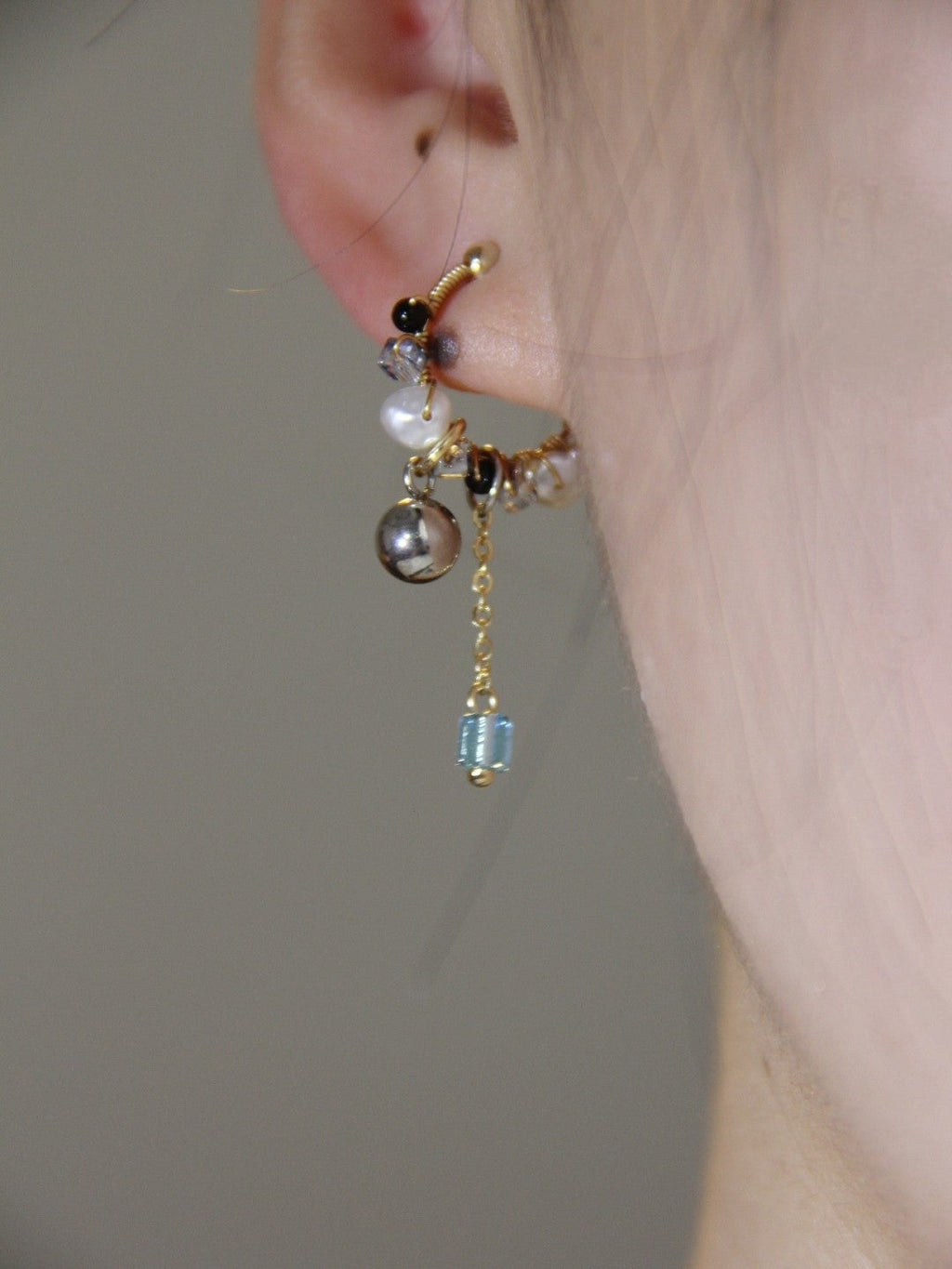 Chinoiserie MIYUKI Seed Beads Conch Clips,Lumivault.