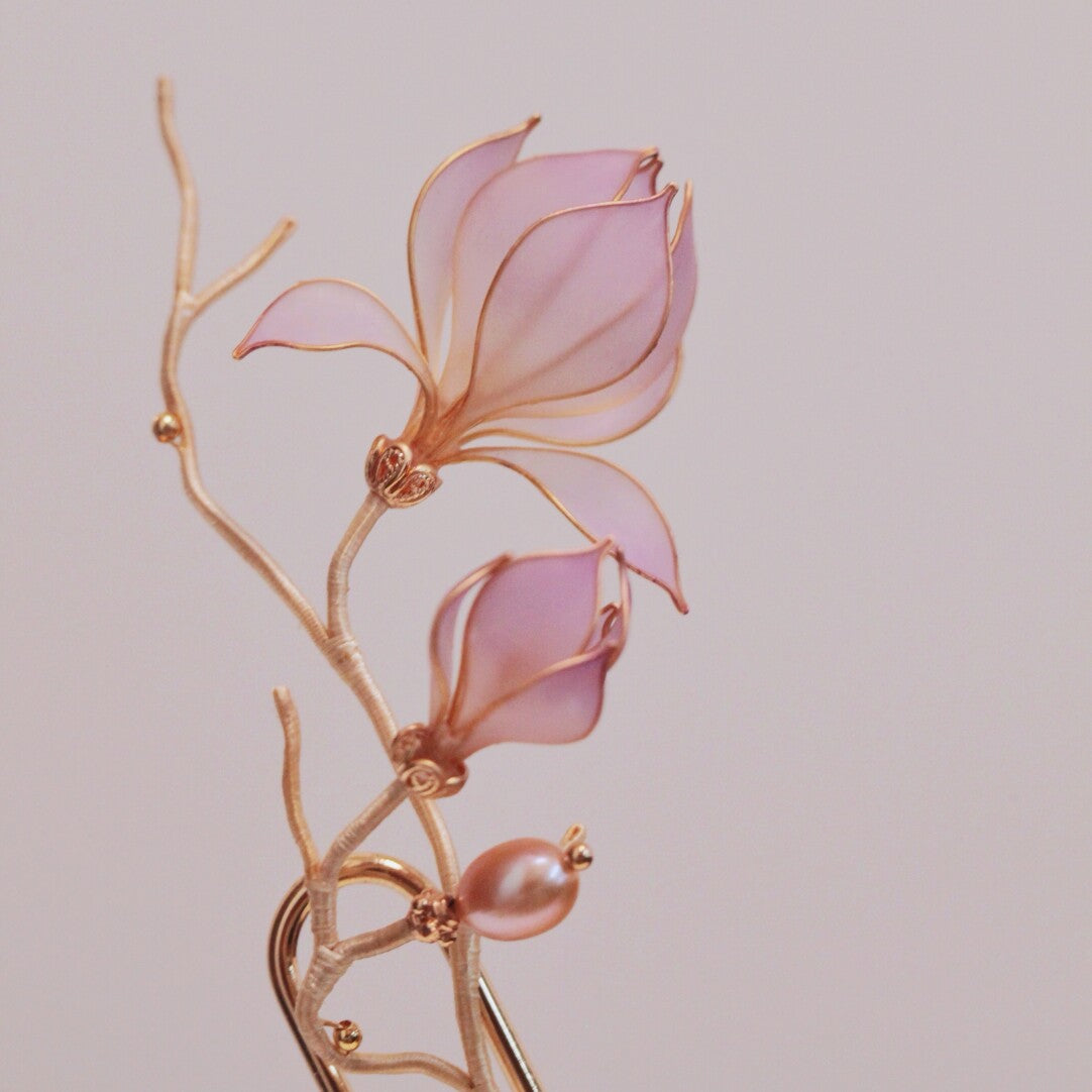 「Chinoiserie」Magnolia Hairpin - Lumivault