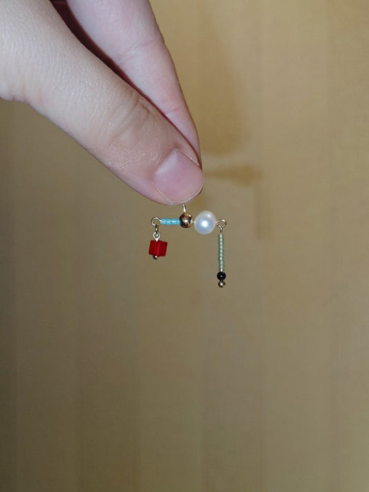 Chinoiserie Mini Fun Beaded Earrings