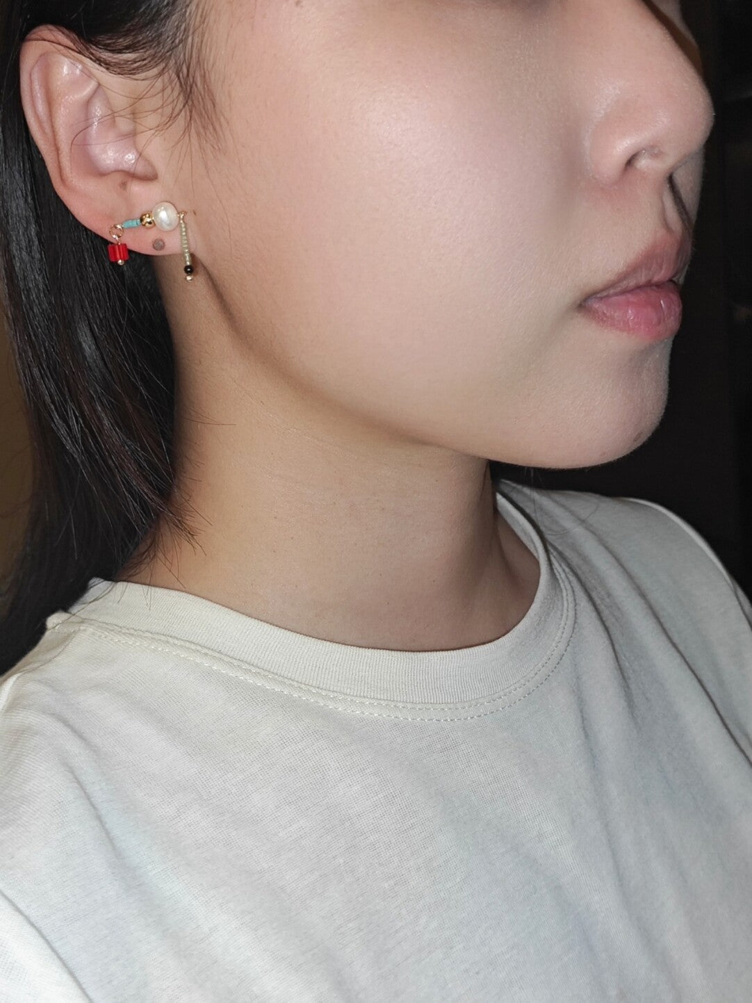 Chinoiserie Mini Fun Beaded Earrings,Lumivault.
