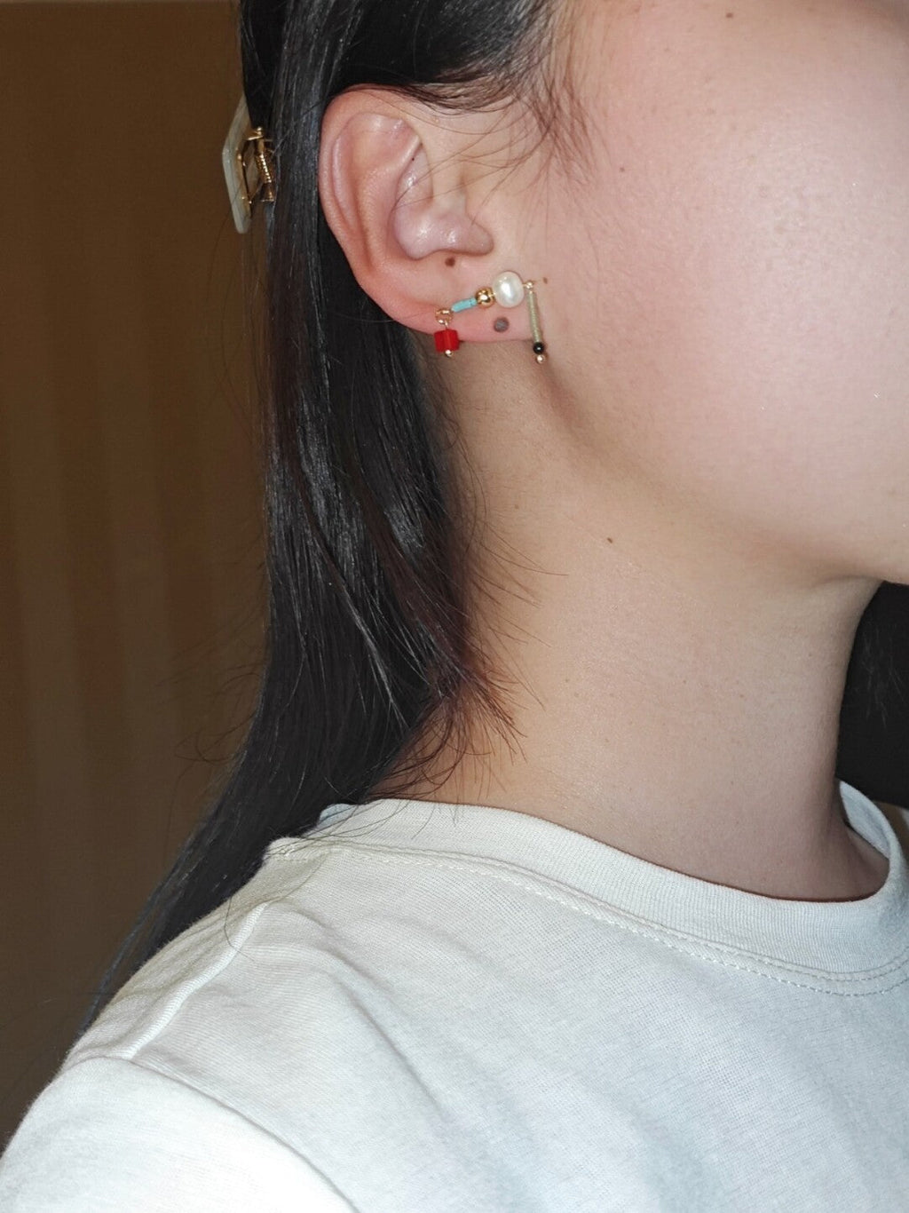 Chinoiserie Mini Fun Beaded Earrings,Lumivault.