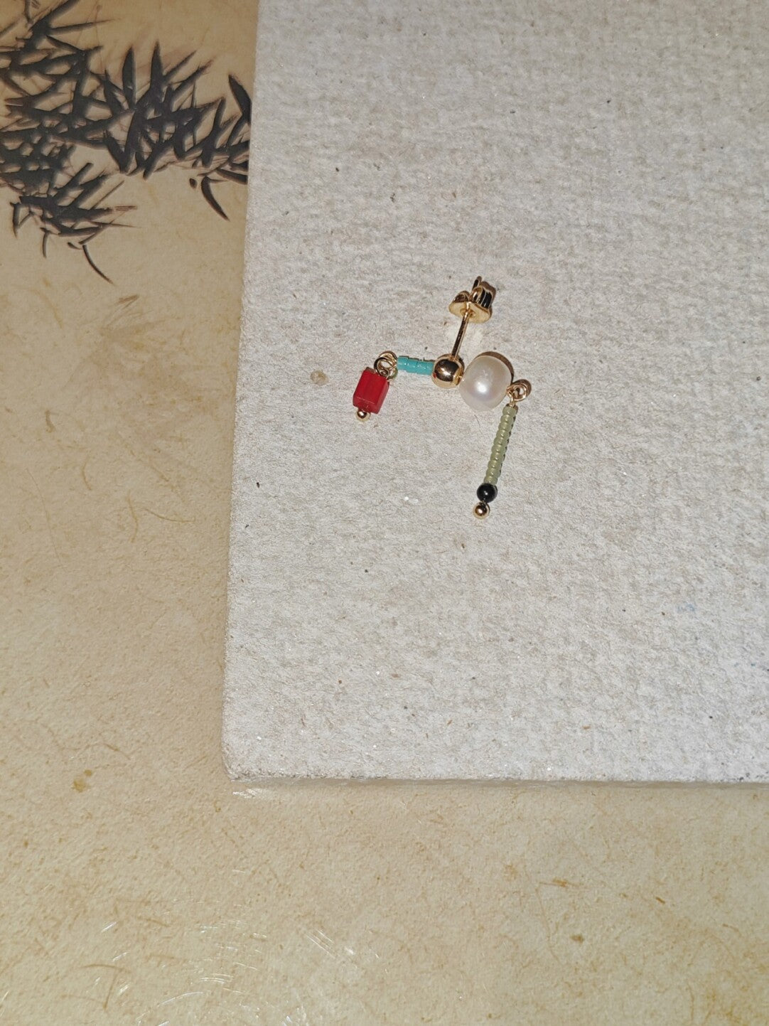 Chinoiserie Mini Fun Beaded Earrings,Lumivault.