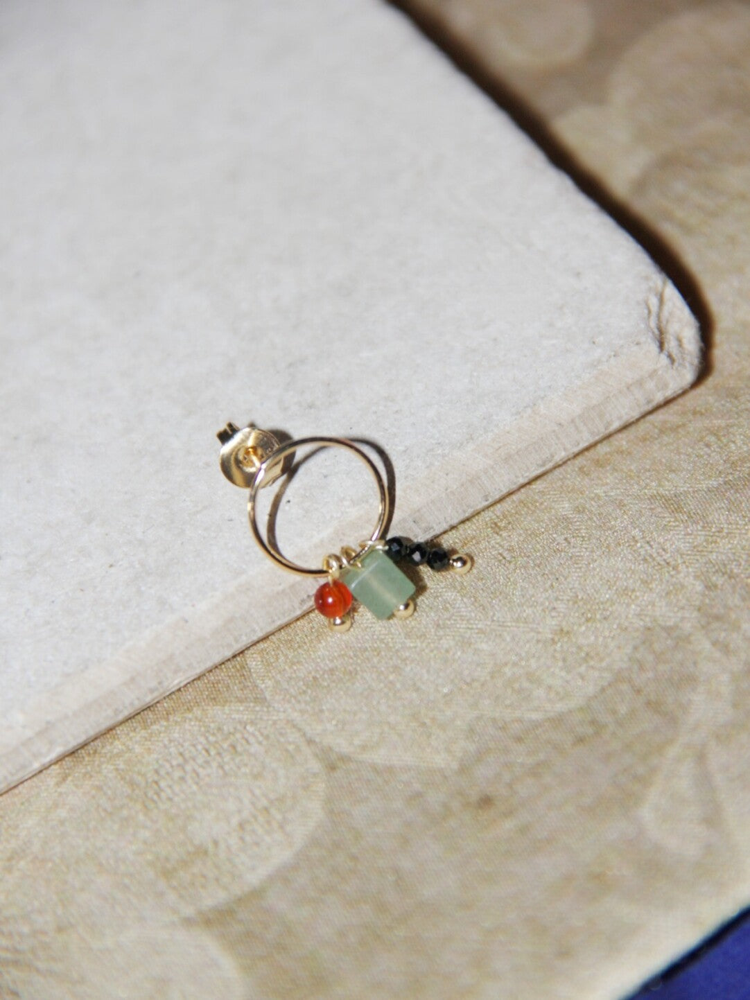Chinoiserie Minimalist Square Circle Earrings,Lumivault.