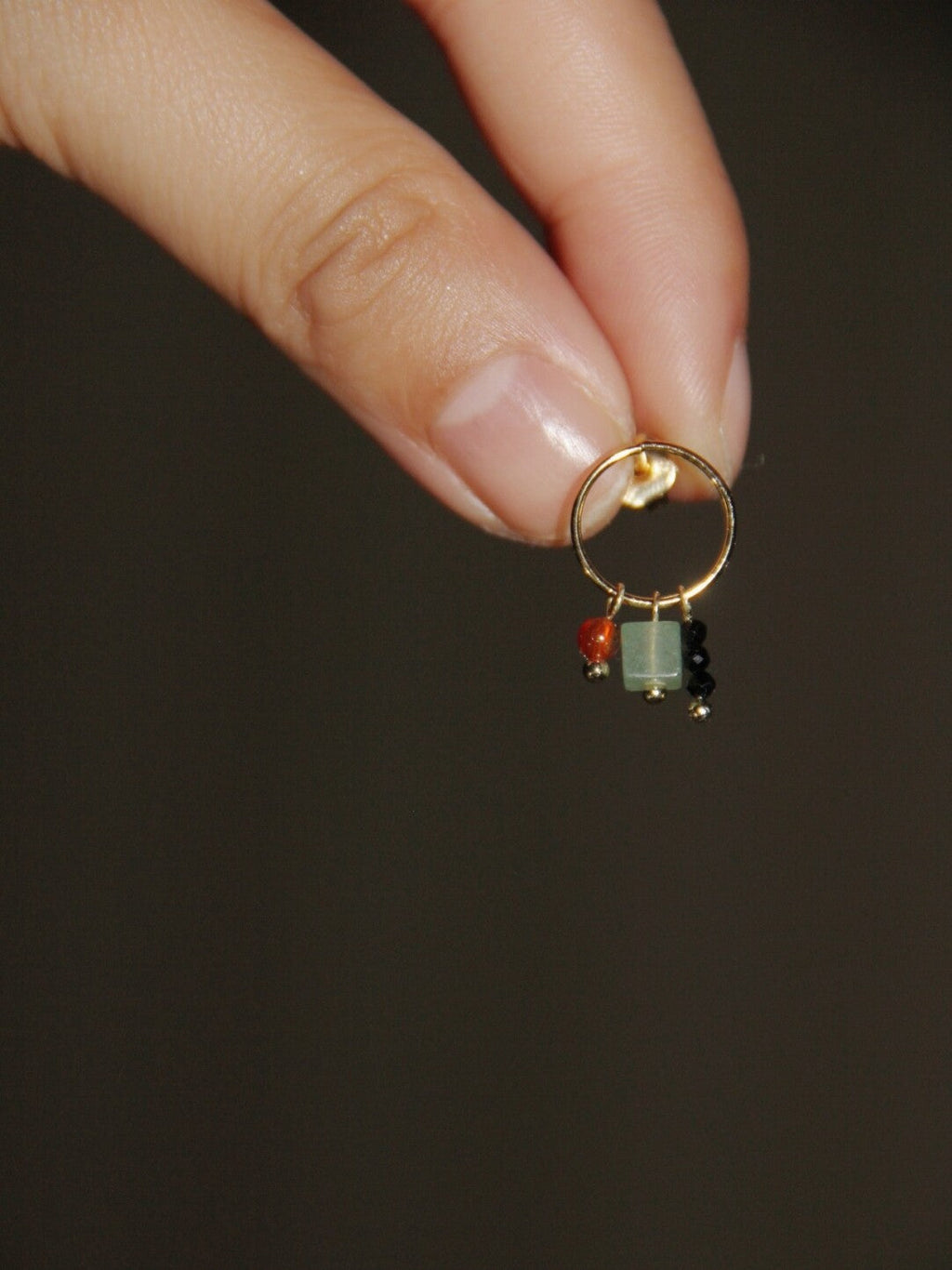 Chinoiserie Minimalist Square Circle Earrings,Lumivault.