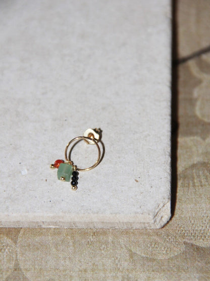 Chinoiserie Minimalist Square Circle Earrings