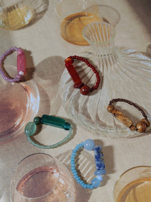 Chinoiserie Natural Jade Beads Ring