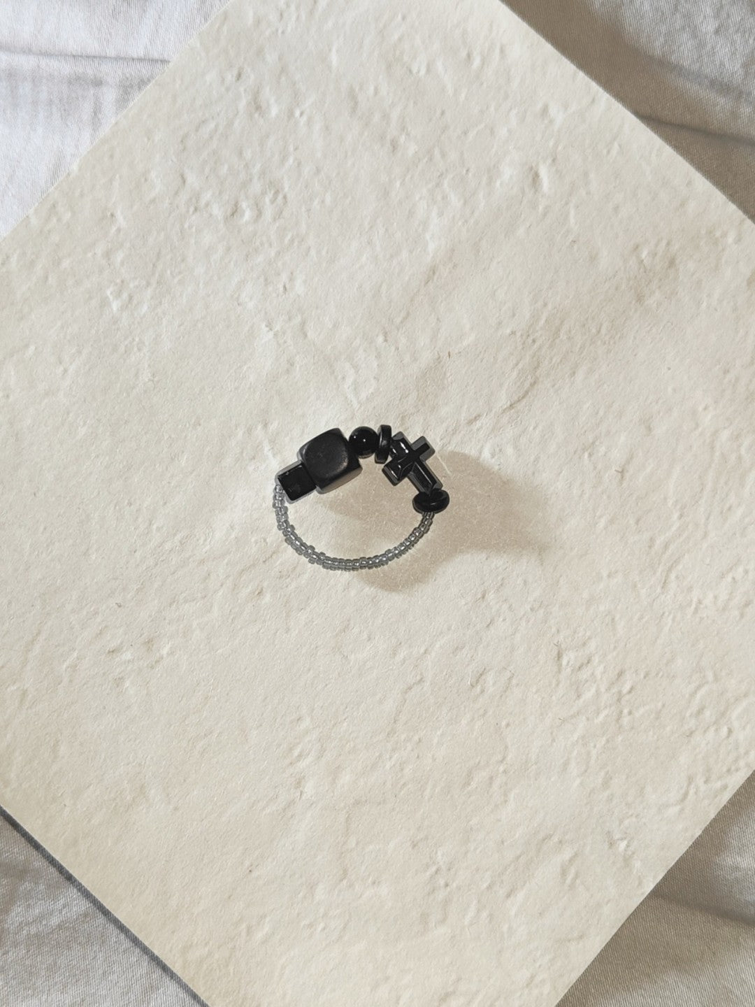 Chinoiserie Natural Jade Beads Ring