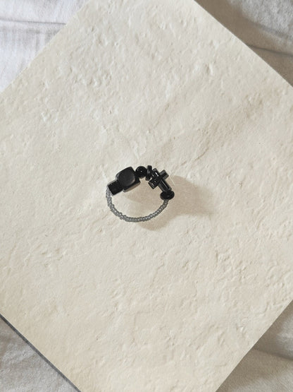 Chinoiserie Natural Jade Beads Ring