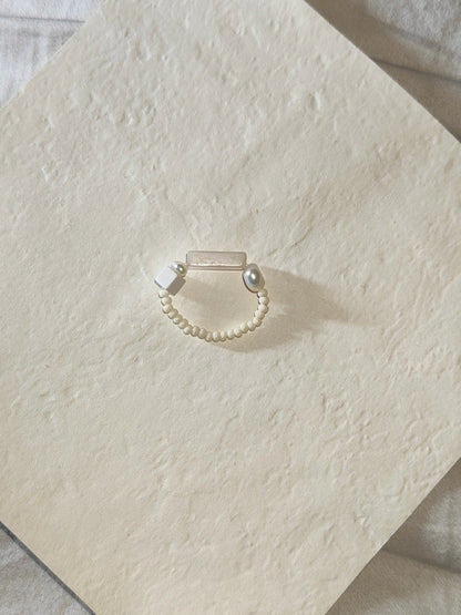 Chinoiserie Natural Jade Beads Ring